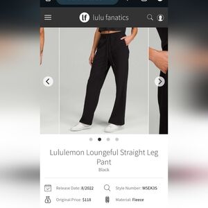 Lululemon Loungeful Straight Leg Pant whto Dusty Pink w5ek3s